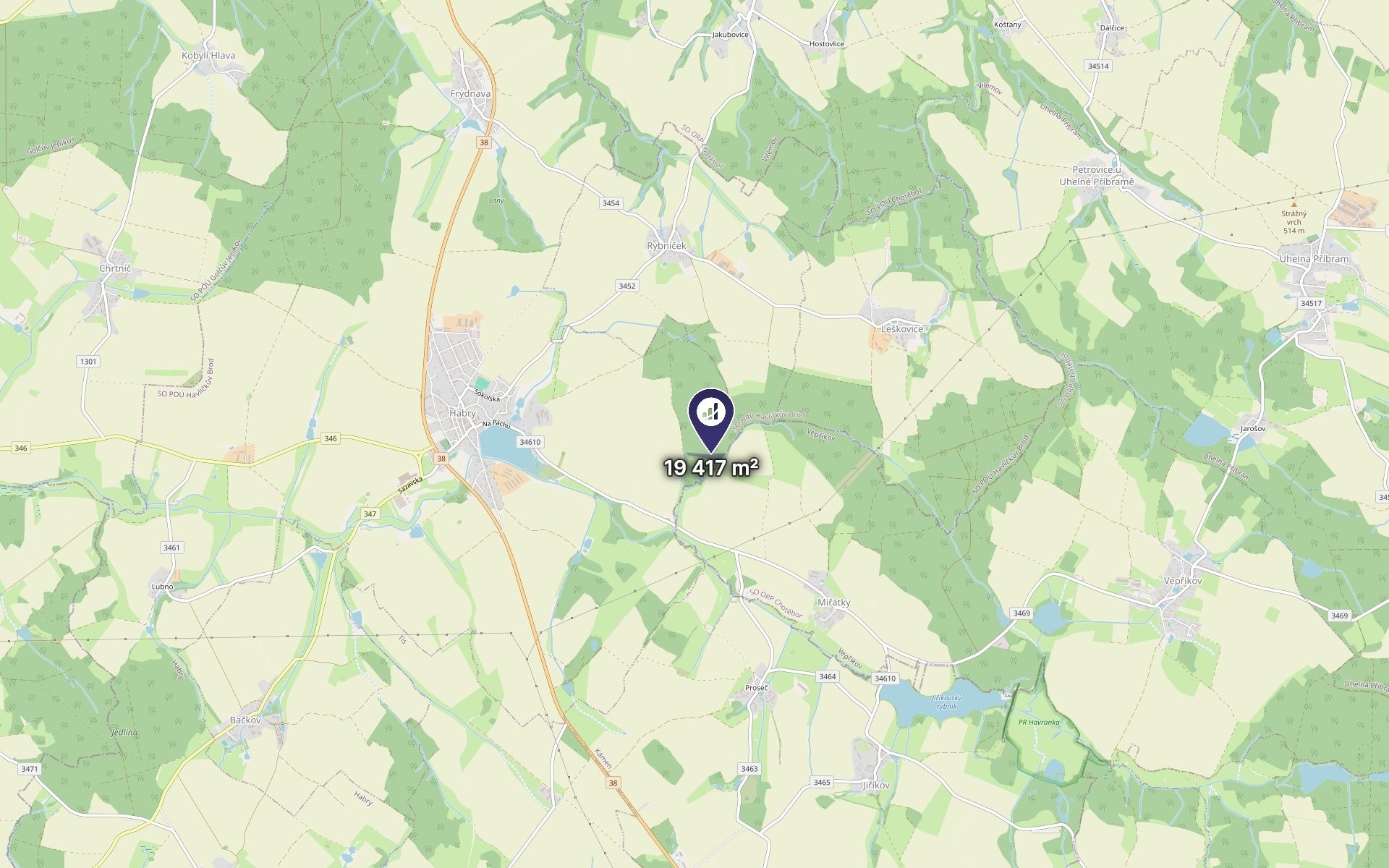 Zemědělský pozemek · 9 709 m² · Habry - 3