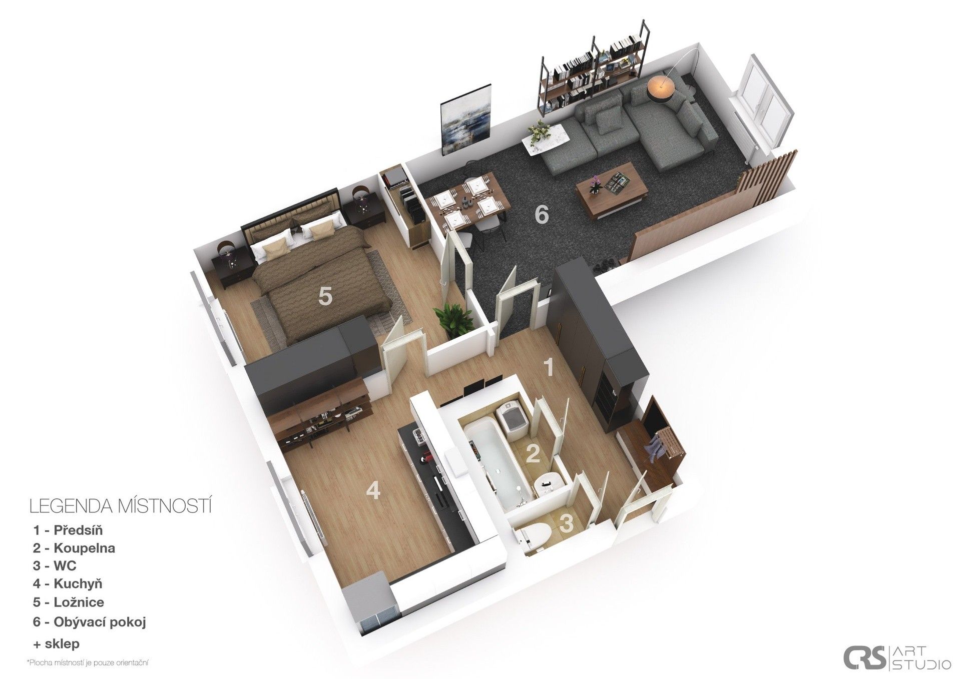 Pronájem byt 2+1 - Bydžovského, Praha, 58 m²