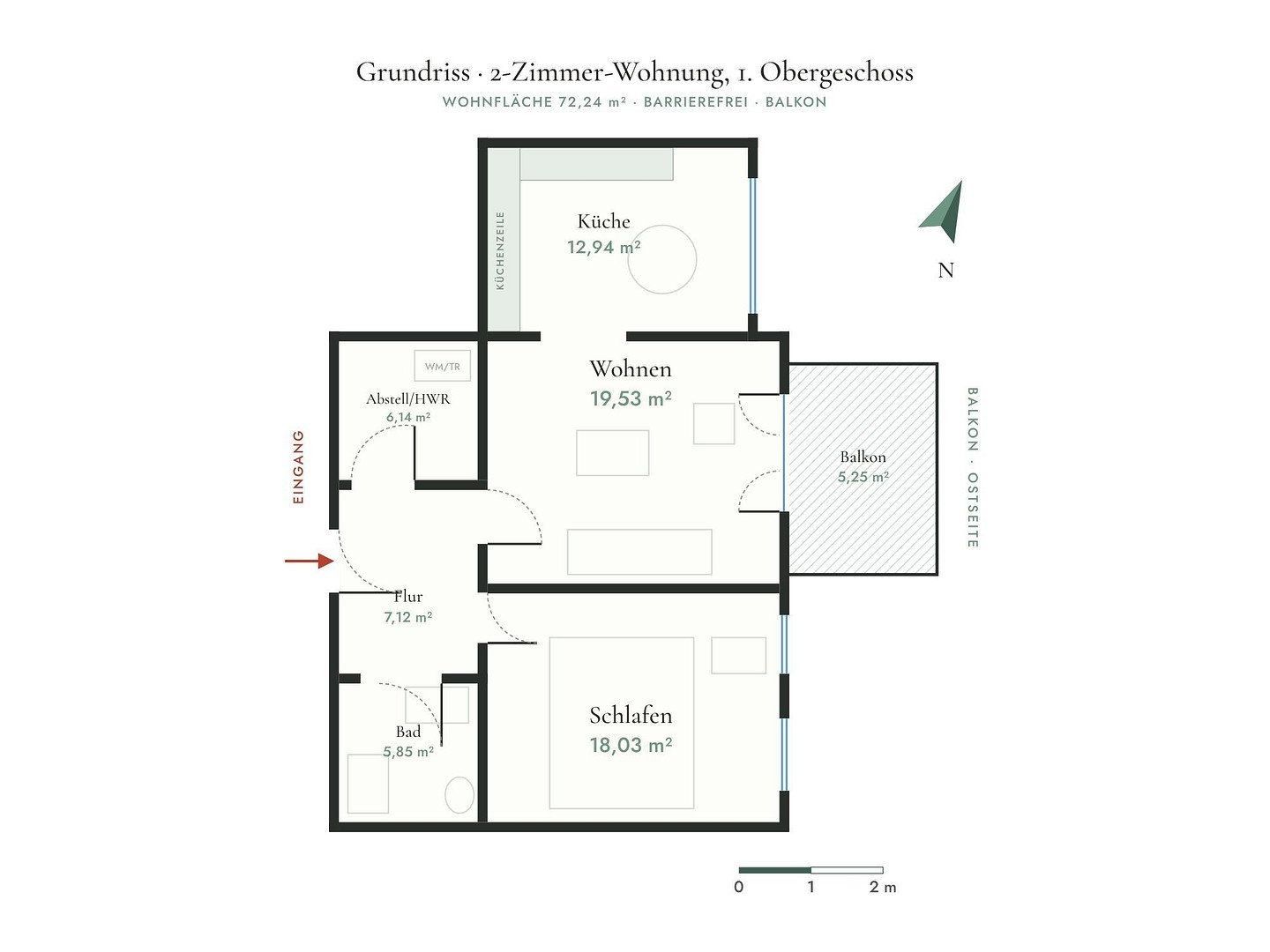 2+1, , Mecklenburg-Vorpommern, 72 m² - 2