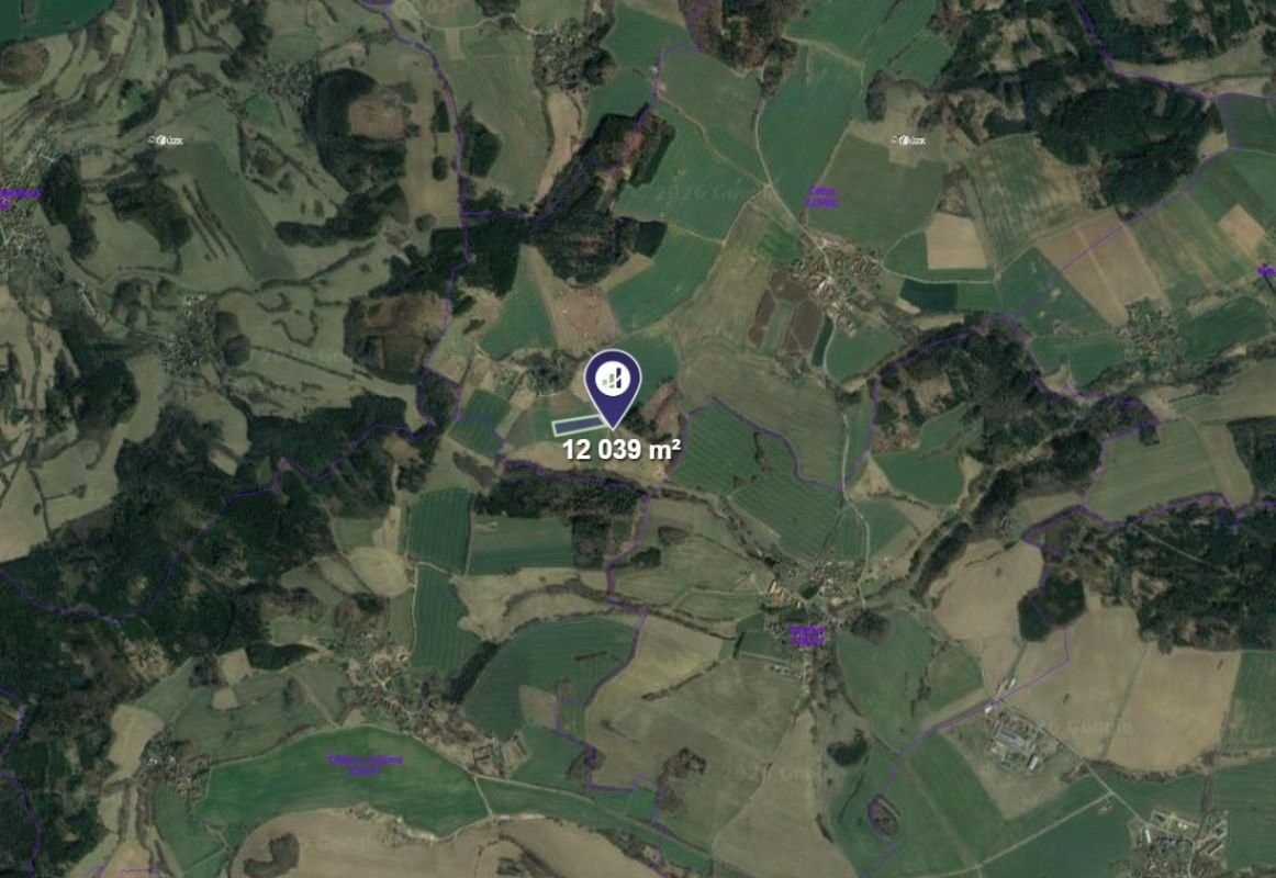 Zemědělské pozemky, Postupice, 12 039 m² - 2