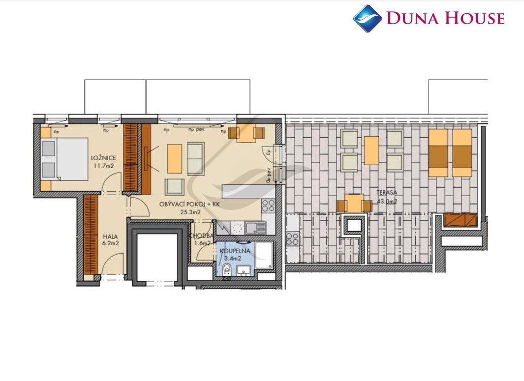 Byt 2+kk · 93 m² · Kardausova, Praha - 3