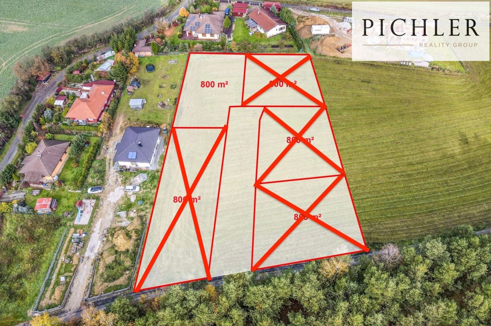Pozemky pro bydlení, Hromnice, 801 m² - 1