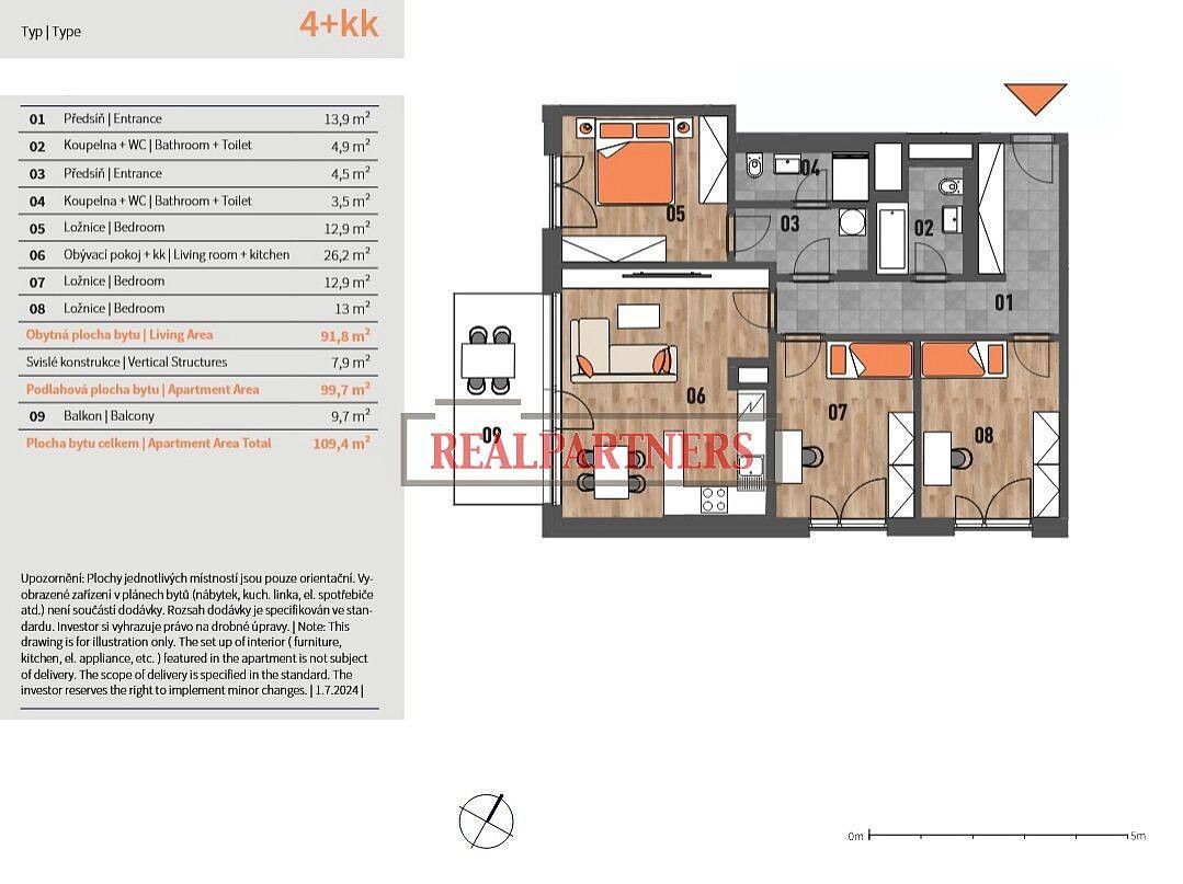 4+kk, Praha - Záběhlice, okres Praha 4, Hlavní město Praha, 109 m² - 2