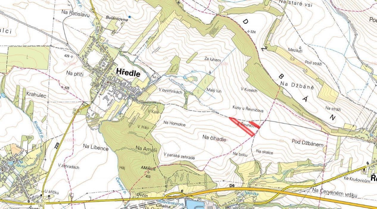 Prodej zemědělský pozemek - Hředle