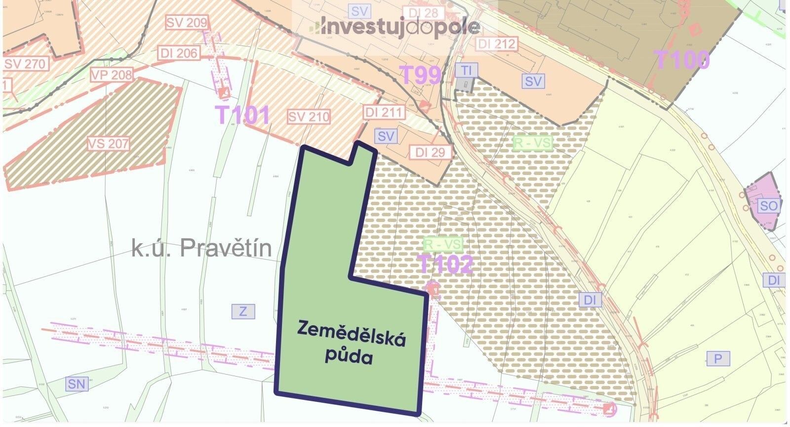 Prodej louka - Pravětín, Vimperk, 30 800 m²
