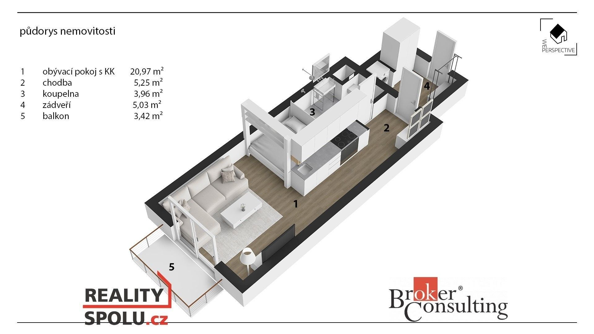Pronájem byt 1+kk - Bartoňova,Náchod, 40 m²