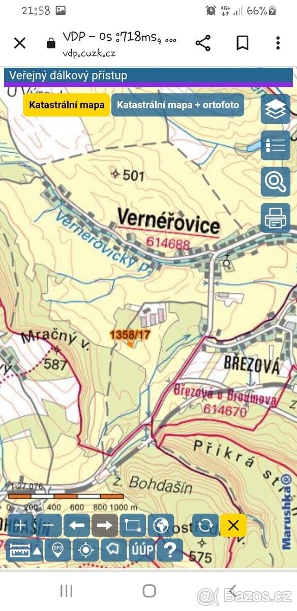 Prodej pozemek pro bydlení - Vernéřovice, 549 82, 677 m²