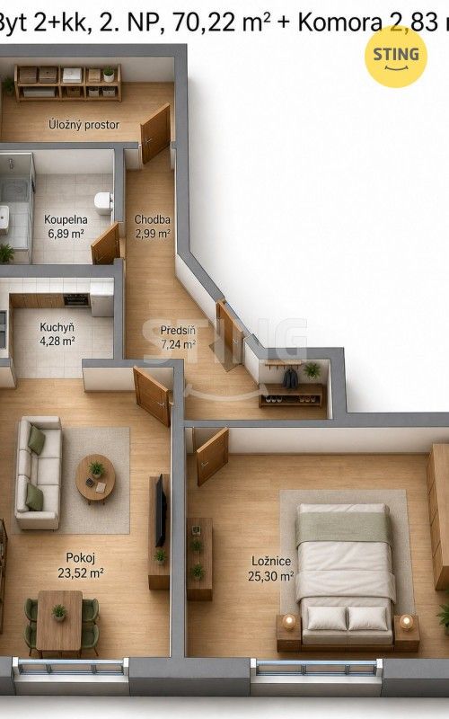 2+kk, Temenická, Šumperk, 70 m² - 2