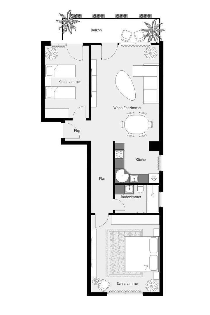 3+1, , Bádensko-Württembersko, 76 m² - 1