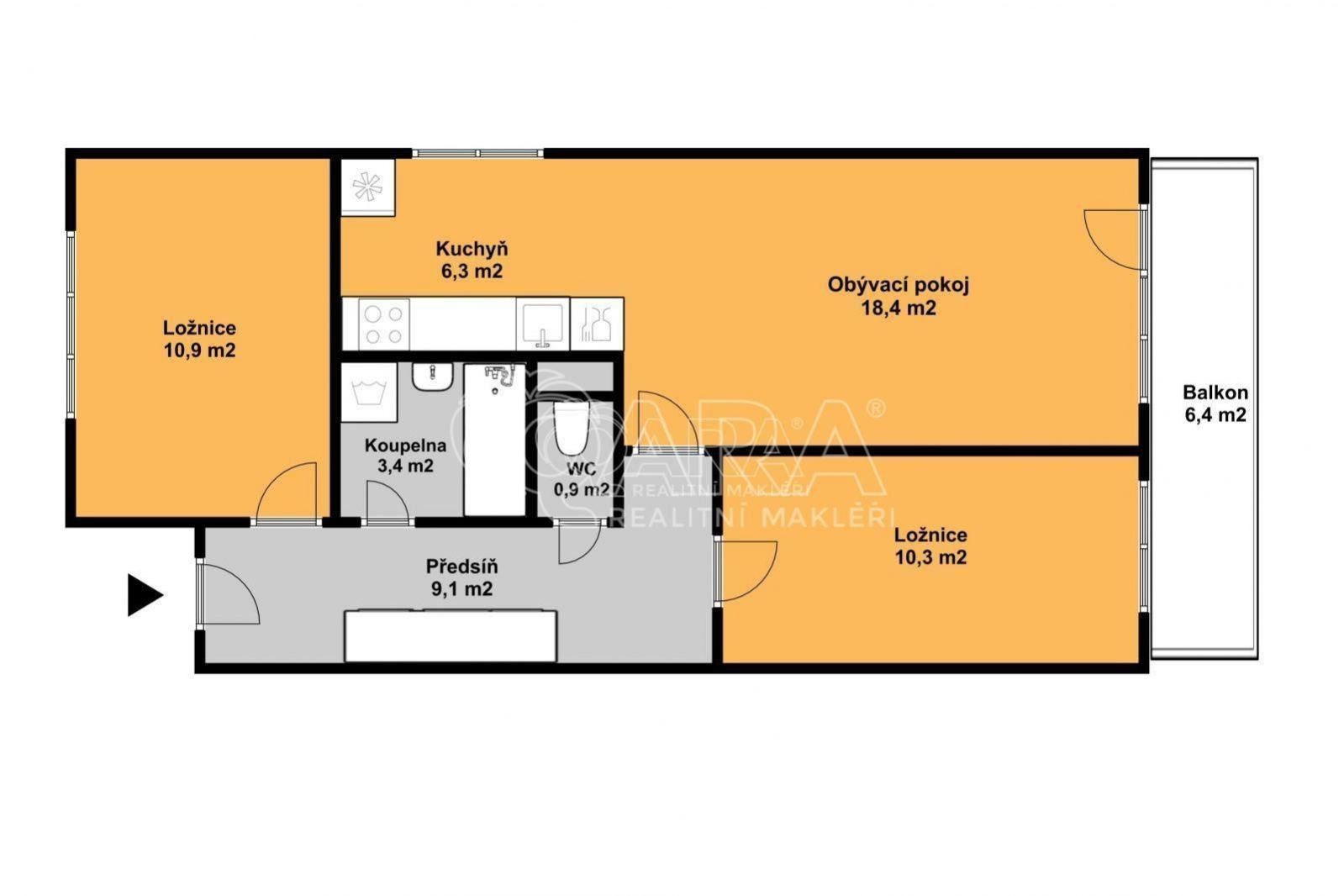 Byt 3+kk · 63 m² · Milady Horákové  , Praha - 4