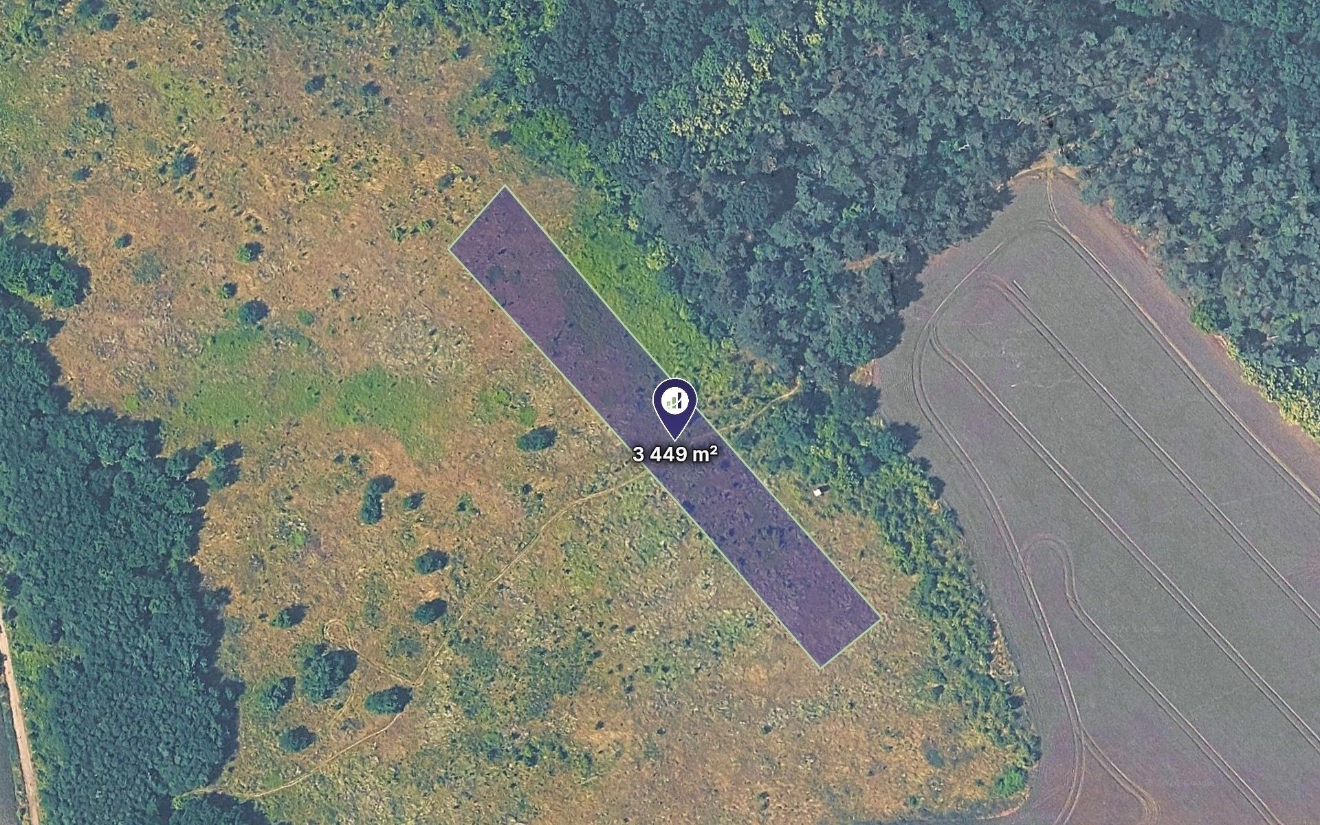 Zemědělské pozemky, Postřižín, 3 449 m² - 1