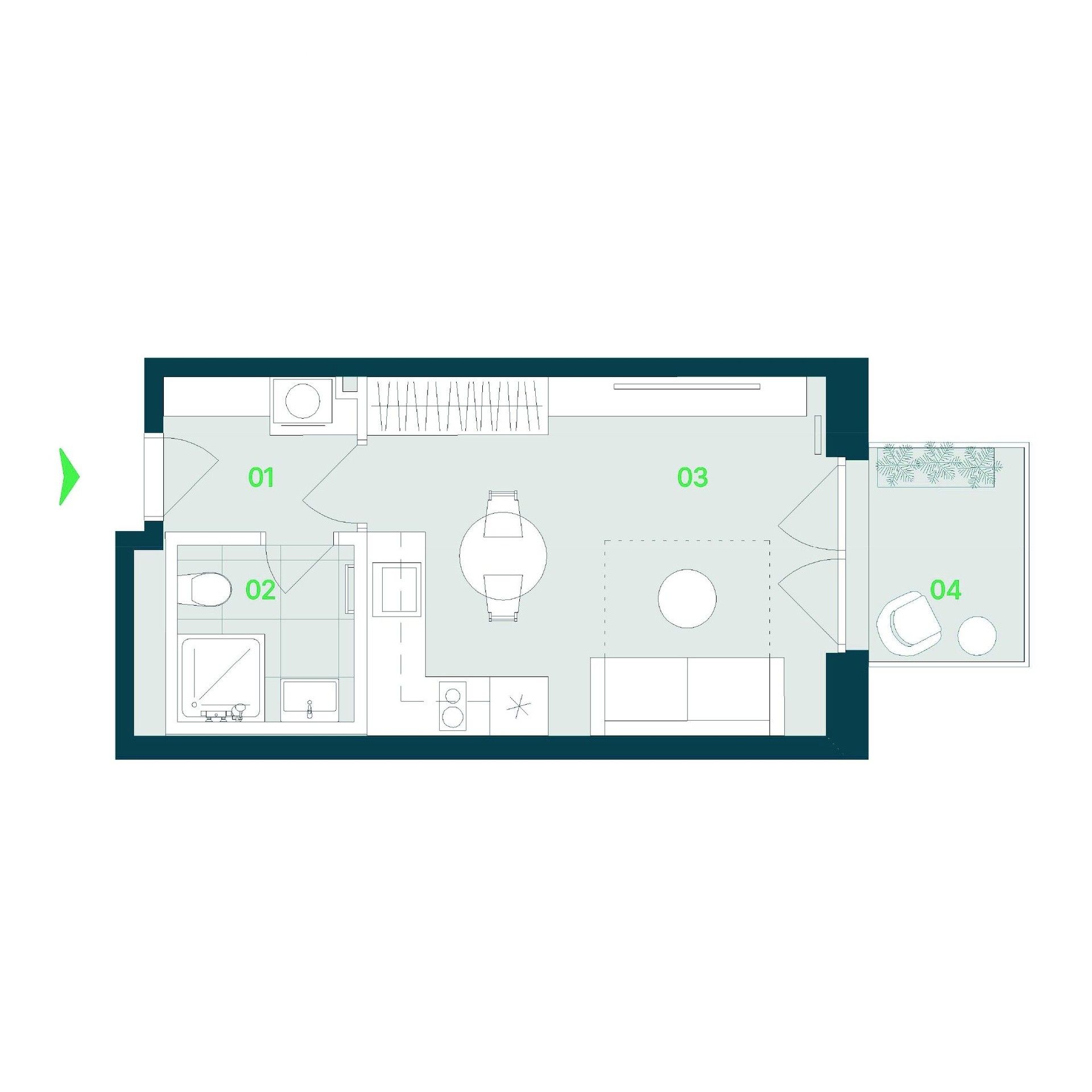 Byt 1+kk · 26 m² · Svitavské nábřeží, Brno - 2
