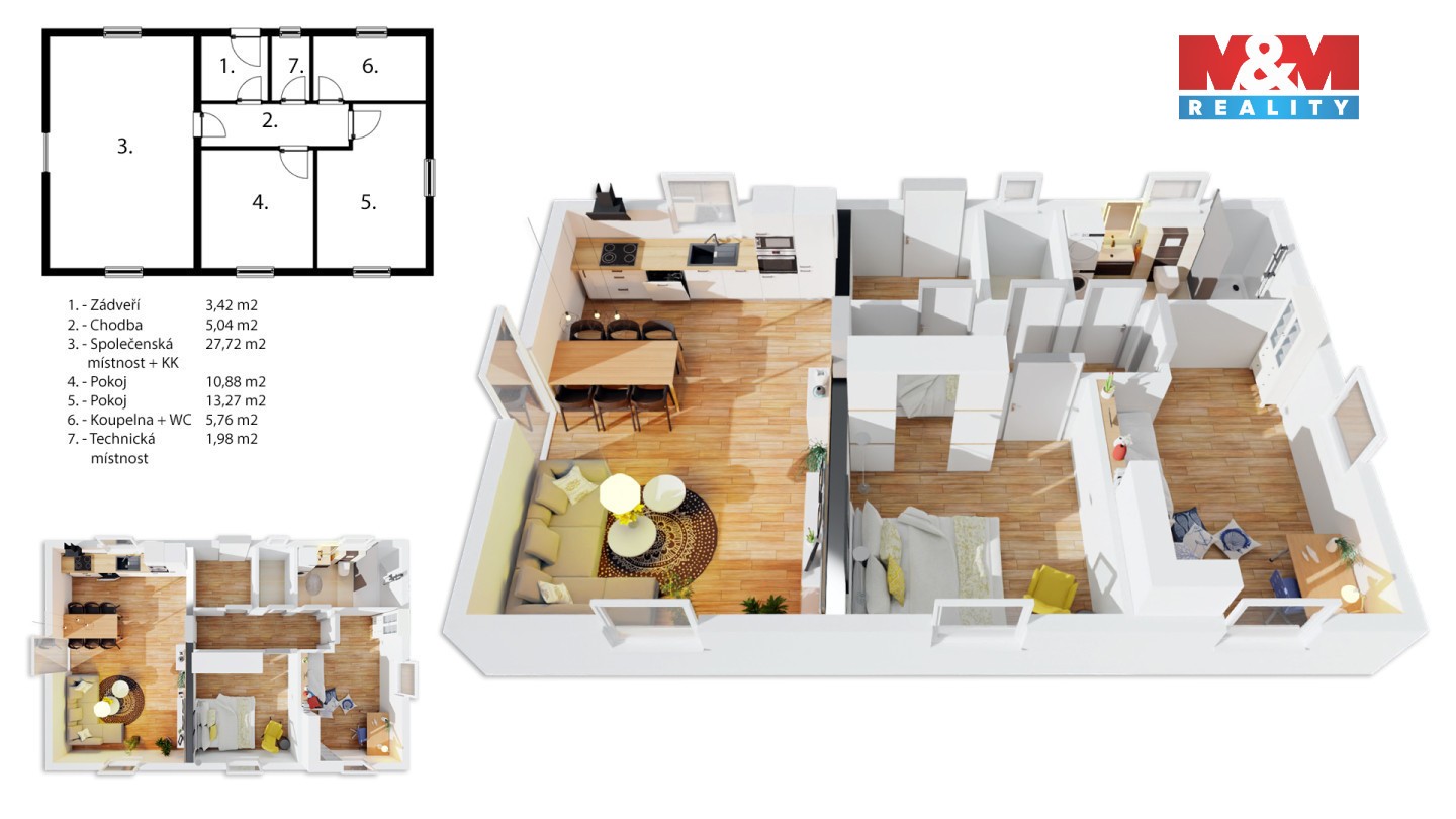 Prodej rodinný dům - Třtice, 68 m² - 5