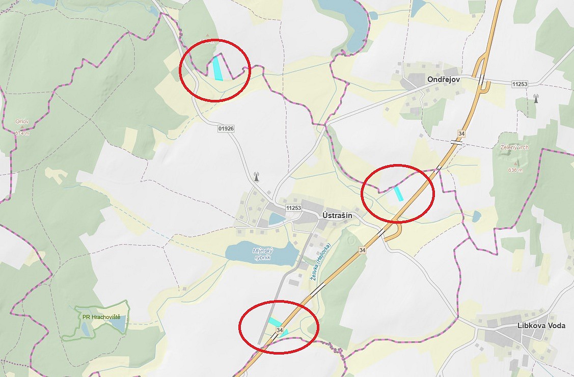 Prodej zemědělský pozemek - Ústrašín, okres Pelhřimov - 2