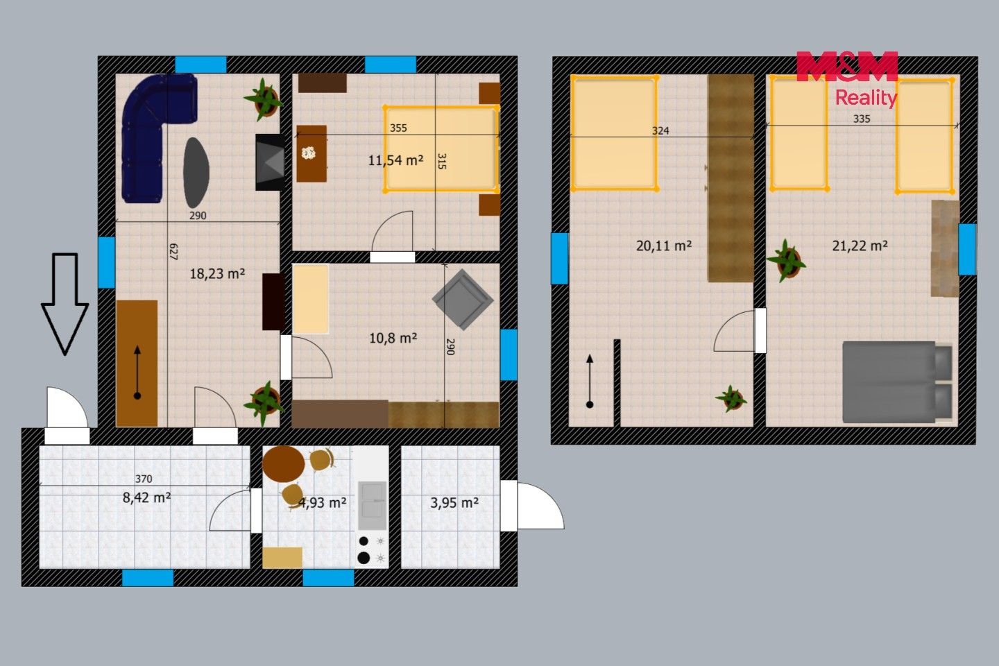 Rodinné domy, K Rakovce, Sázava, 91 m² - 2