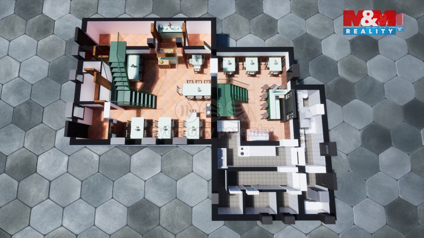Restaurace, Tisá, 210 m² - 2