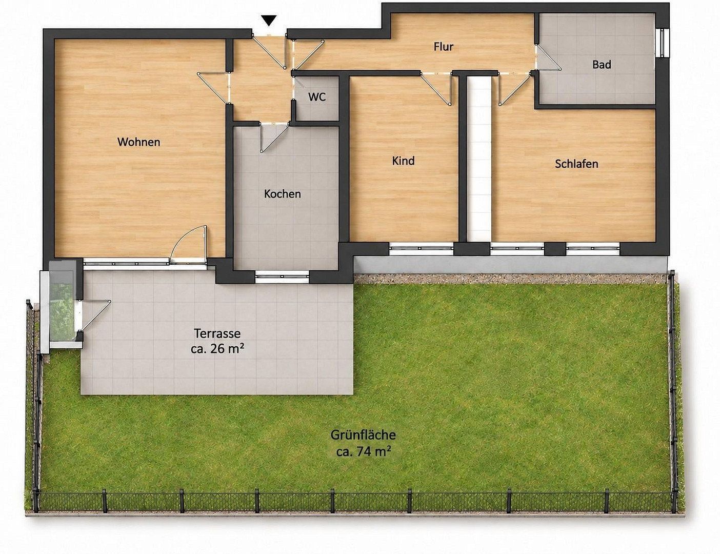 3+1, Frankfurt Sachsenhausen Hessen 60598, 93 m² - 2