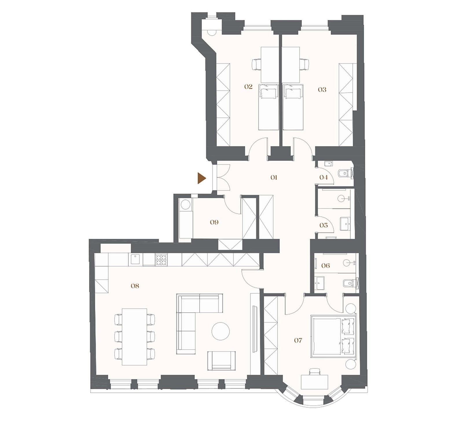 Prodej byt 4+kk - Bělehradská, Praha, 135 m²