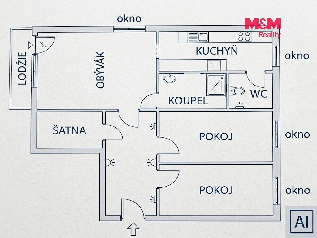 3+kk, Hrubínova, Litoměřice, 72 m² - 2