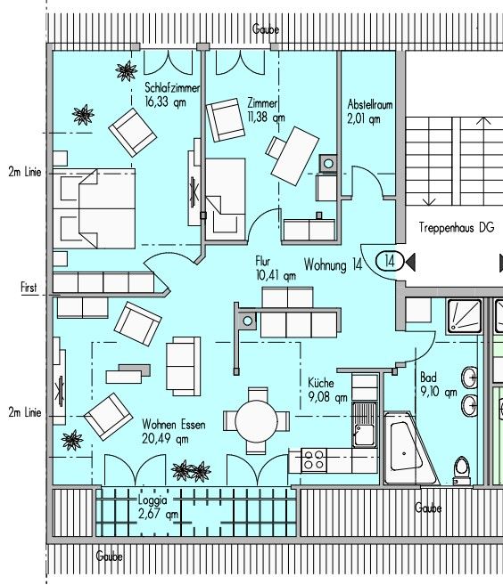 3+1, Karlsruhe Oststadt Baden-Württemberg 76131, 81 m² - 1