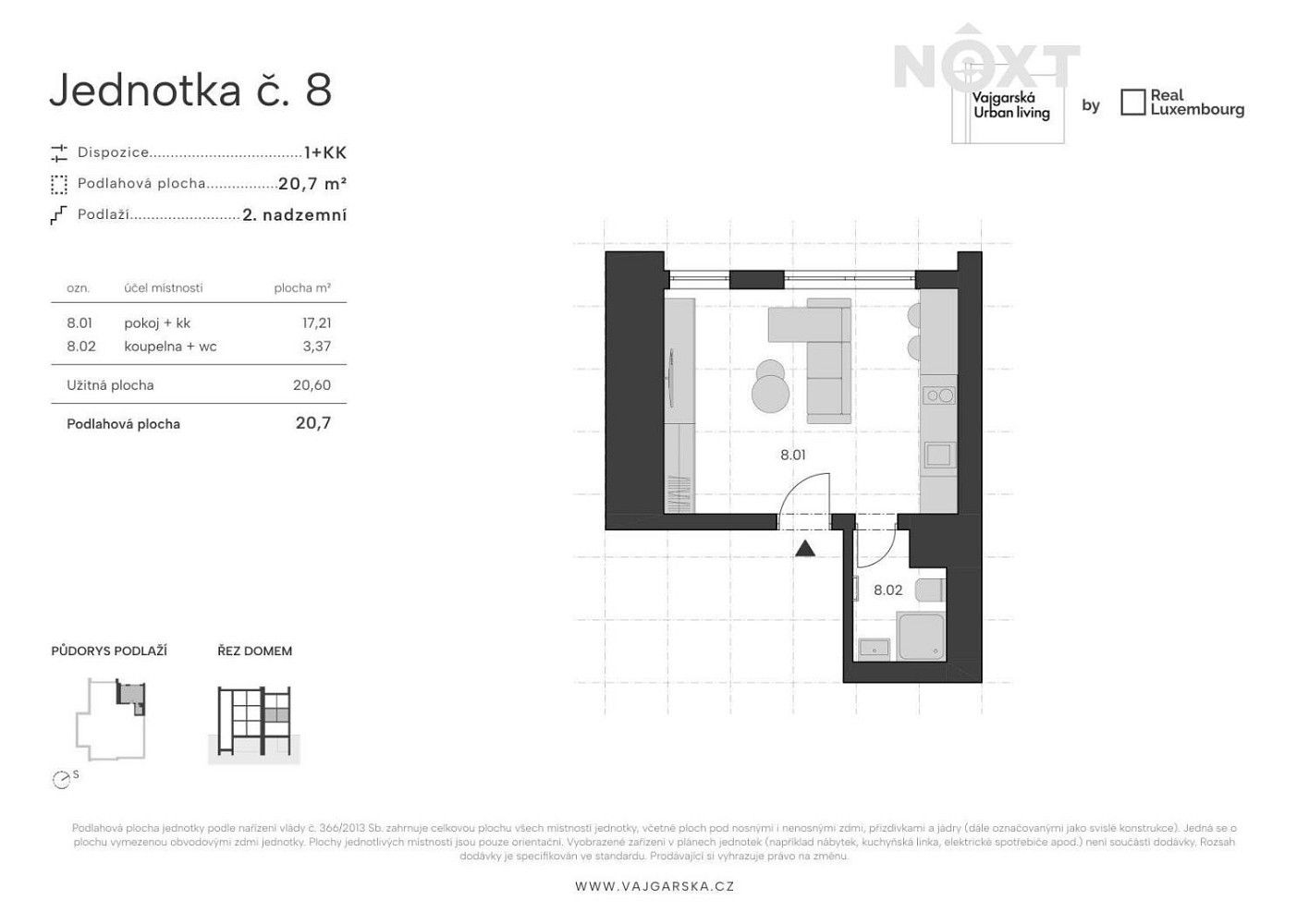 Byt 1+kk · 20 m² · Praha - Kyje, okres Praha 14, Hlavní město Praha - 3