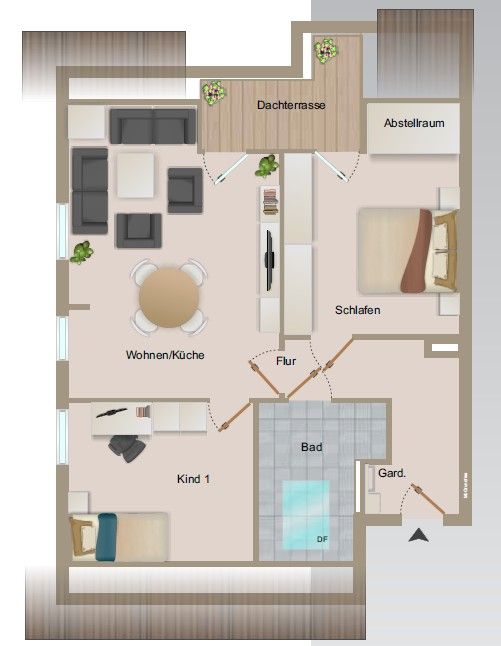 3+1, An der Landwehr 25 Bielfeld an der Landwehr Bielefeld Nordrhein-Westfalen 33609, 68 m² - 2