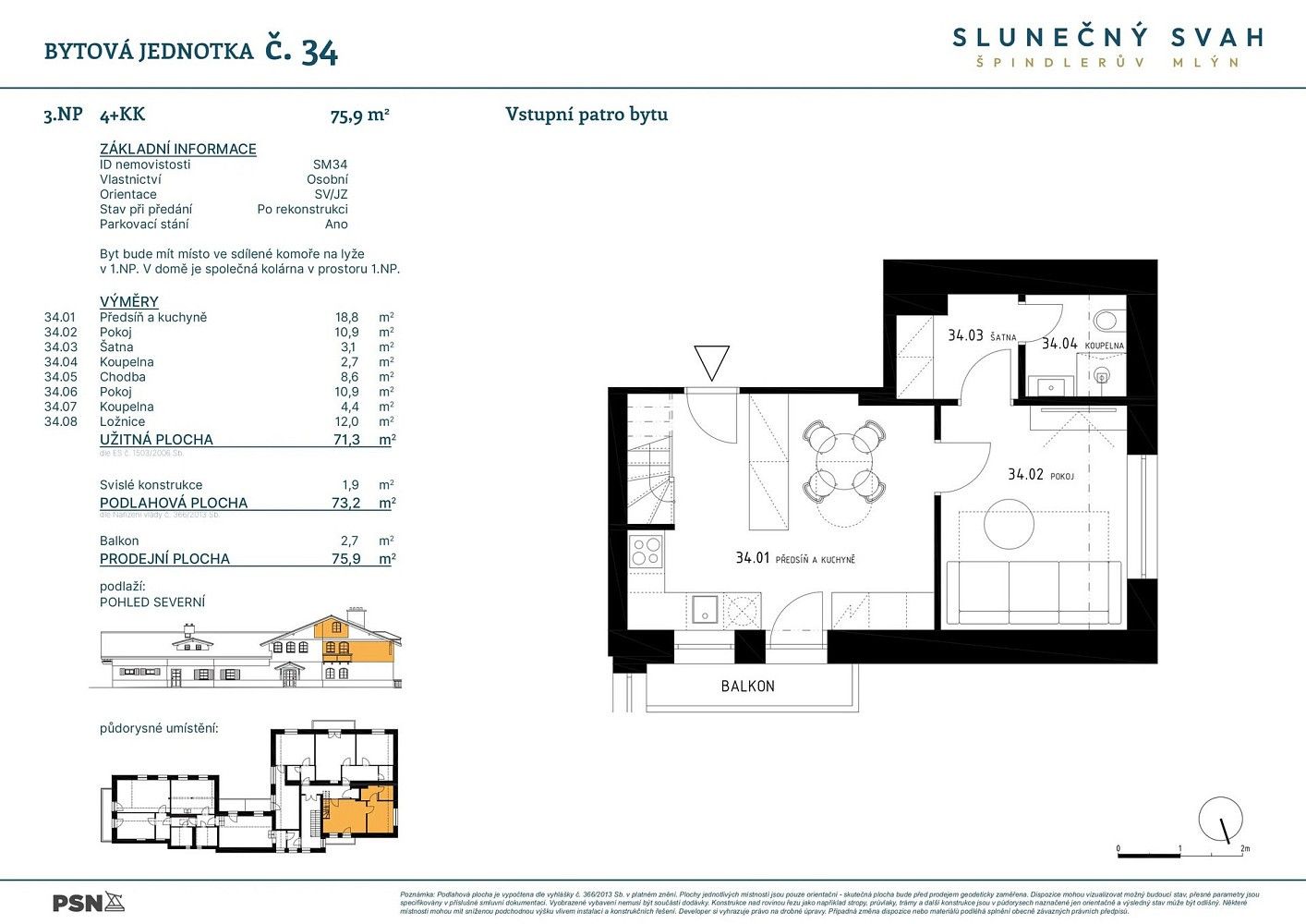 4+kk, Špindlerův Mlýn - Bedřichov, okres Trutnov, Královéhradecký kraj, 71 m² - 2