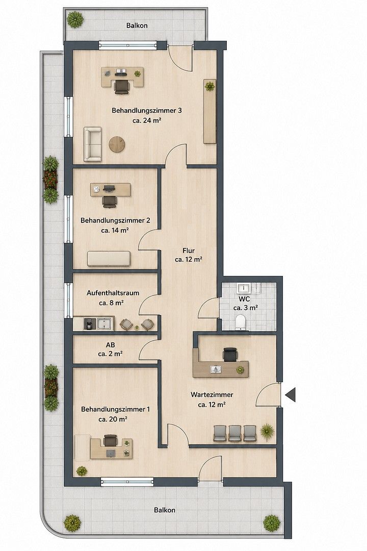 Kanceláře, , Severní Porýní-Vestfálsko, 95 m²