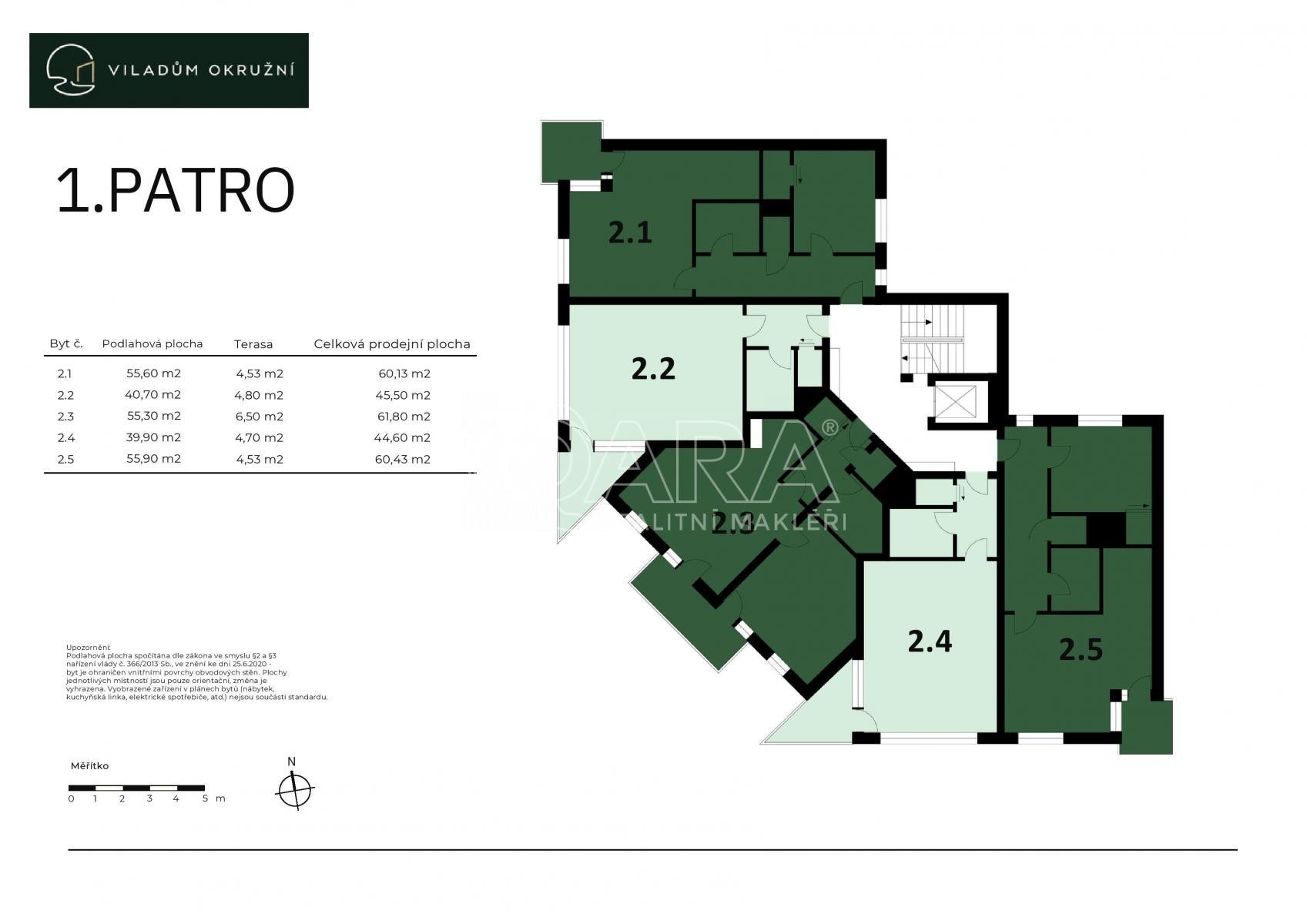 Byt 2+kk · 56 m² · Okružní, Praha - 3