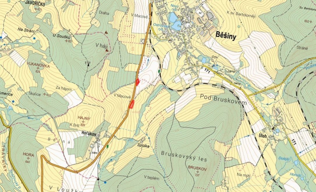 Prodej zemědělský pozemek - Běšiny Hořákov - 2