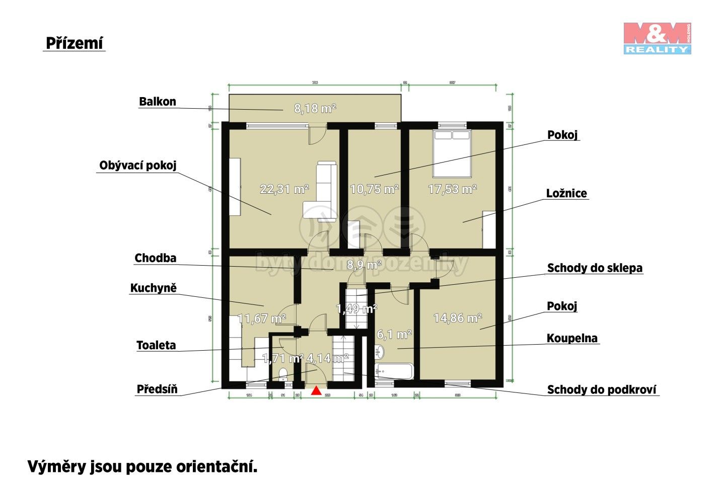 Prodej rodinný dům - Hlohovice, 97 m²