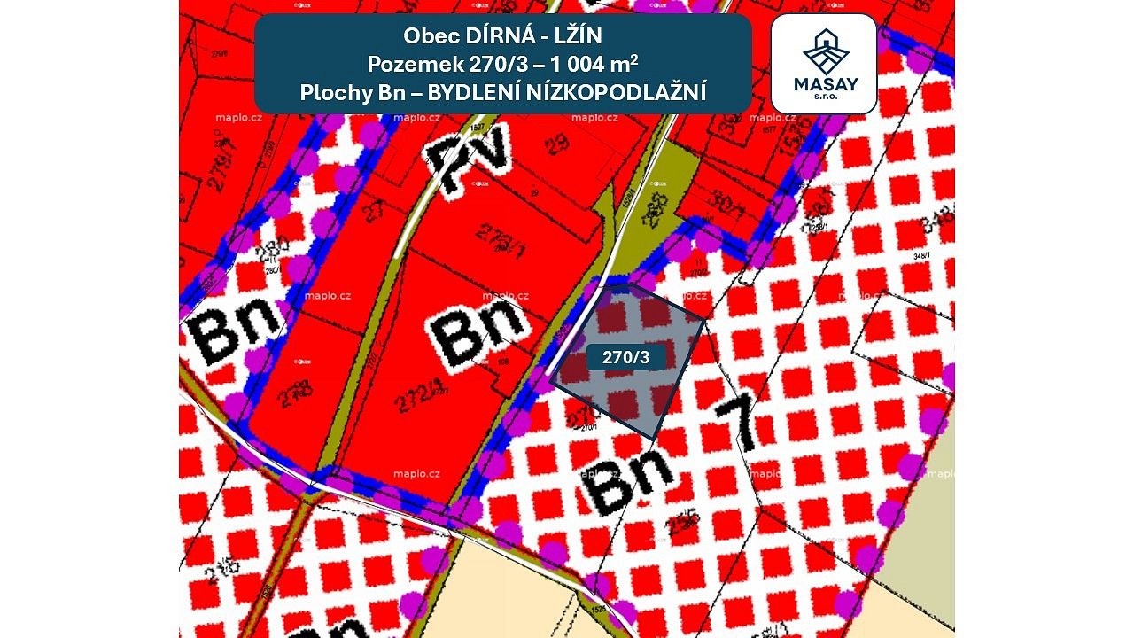 Pozemky pro bydlení, Dírná - Lžín, okres Tábor - 2