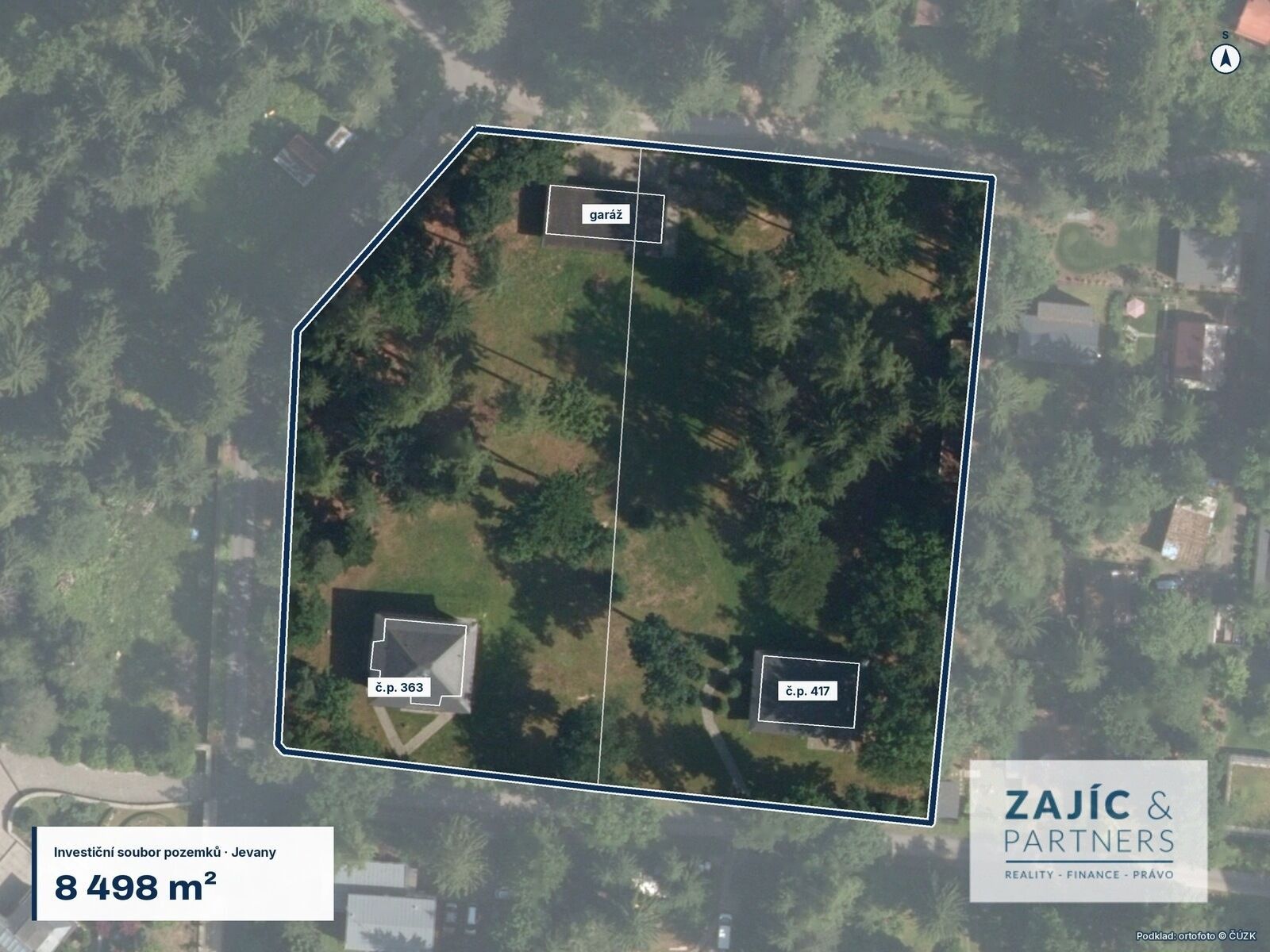 Pozemky pro bydlení, Ve Smrčinách, Jevany, 8 498 m² - 1