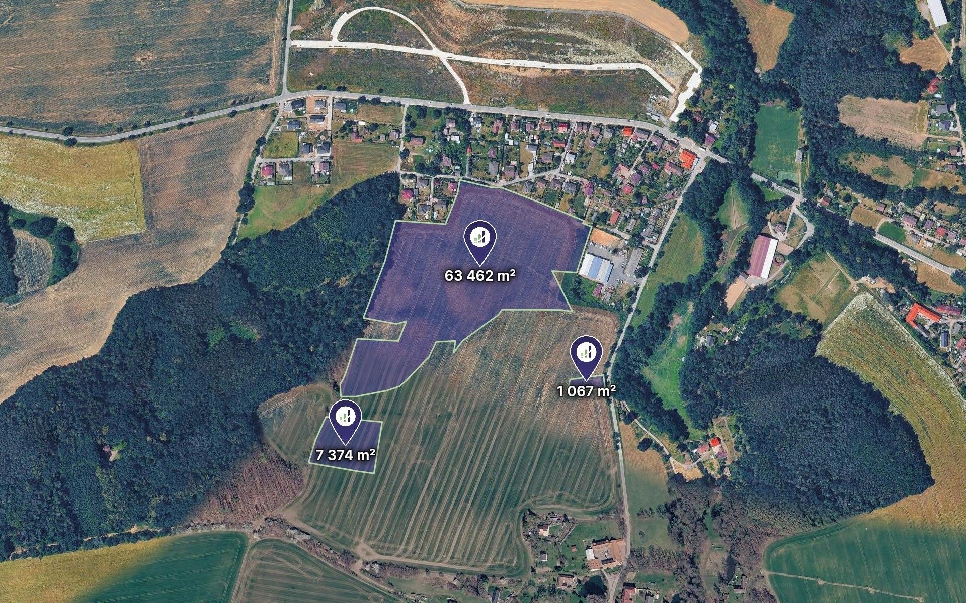 Prodej zemědělský pozemek - Bystřice, 71 903 m² - 2