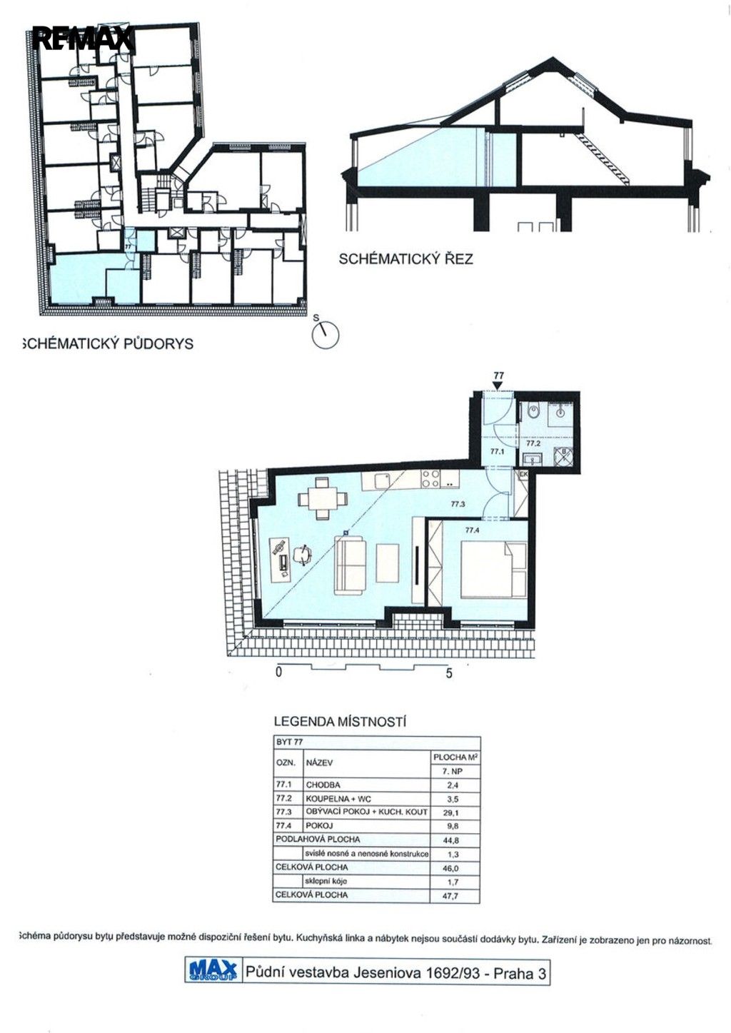 Byt 2+kk · 48 m² · Jeseniova 1692, Praha Žižkov - 3