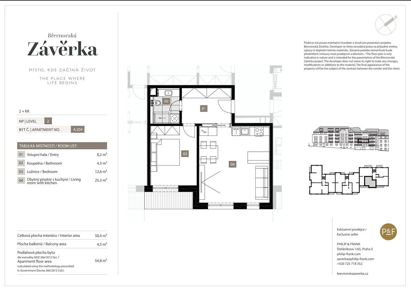 Byt 2+kk · 50 m² · Praha - Břevnov, okres Praha 6, Hlavní město Praha - 4