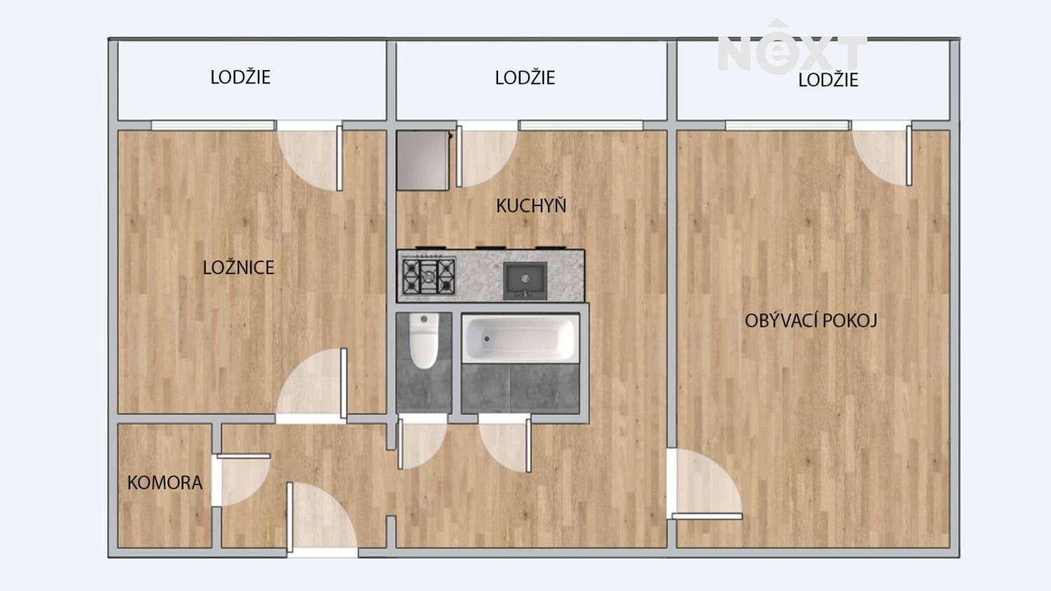 Byt 2+1 · 62 m² · Dukel. hrdinů 1804, Rakovník II - 4
