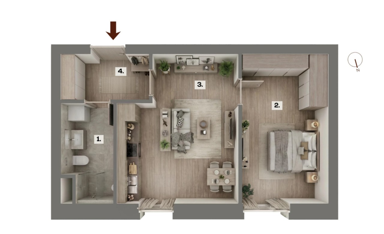 2+kk, Klučov, 40 m² - 2