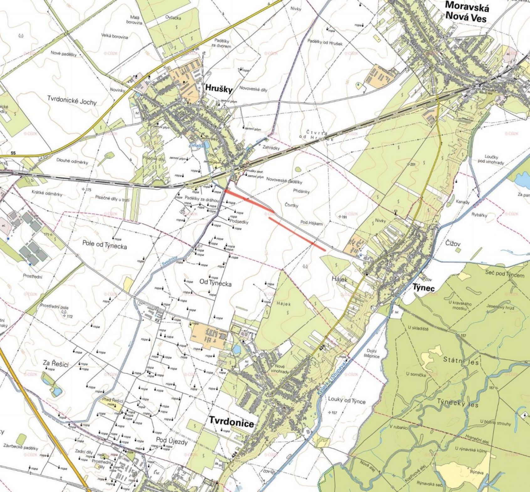 Zemědělské pozemky, Týnec