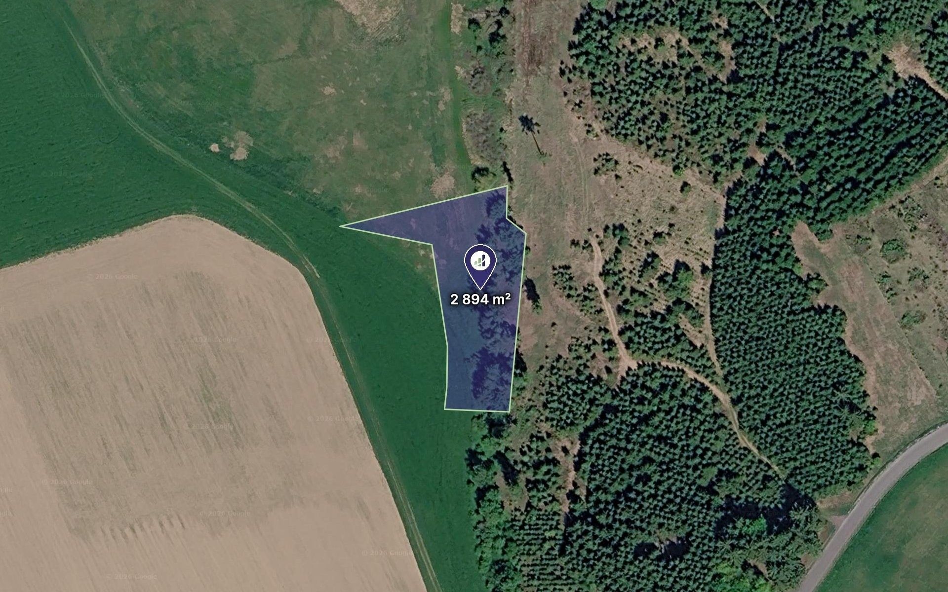 Louky, Předín, 2 894 m² - 1
