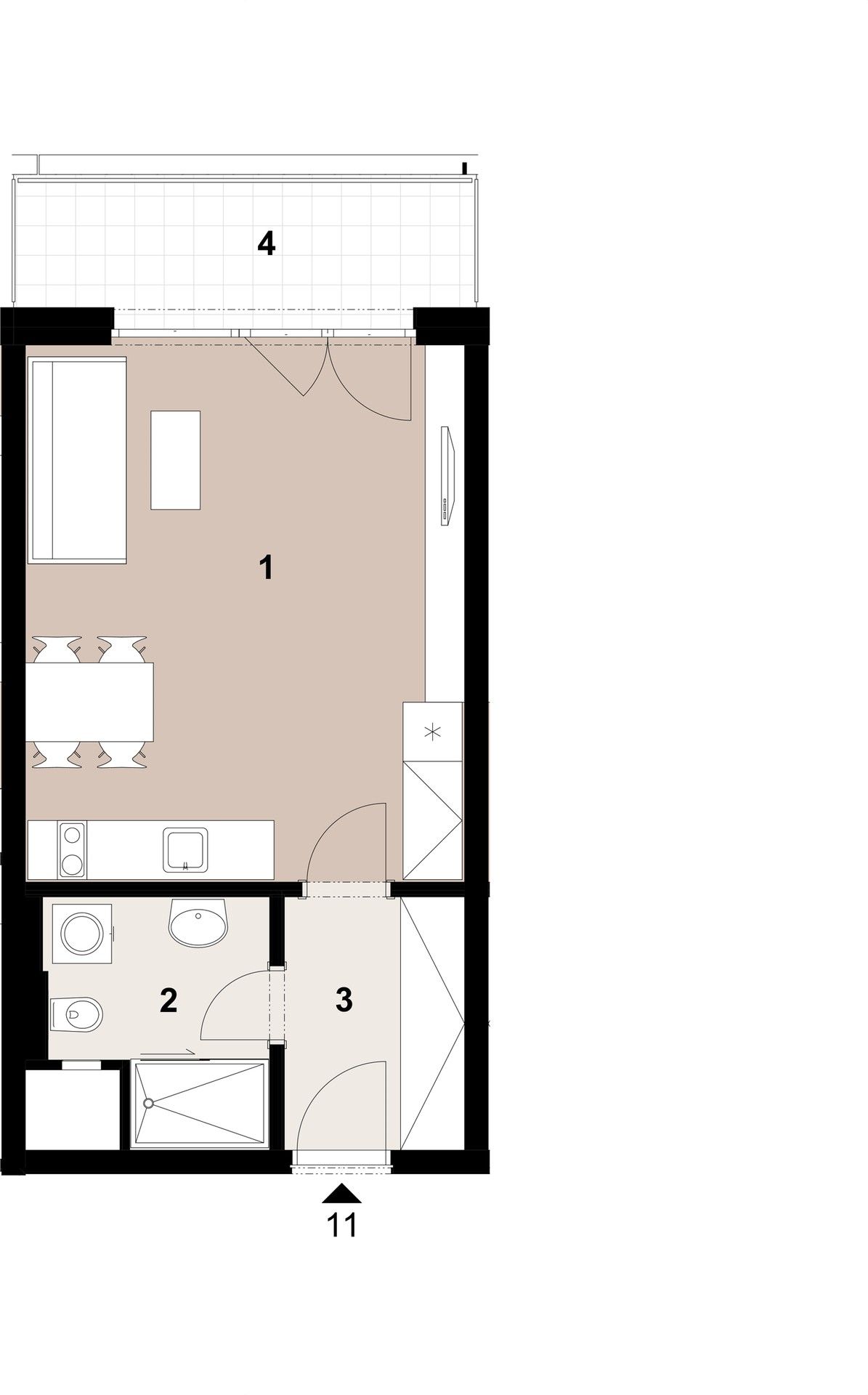 1+kk, Roudnická,Střížkov,Praha, 34 m² - 2