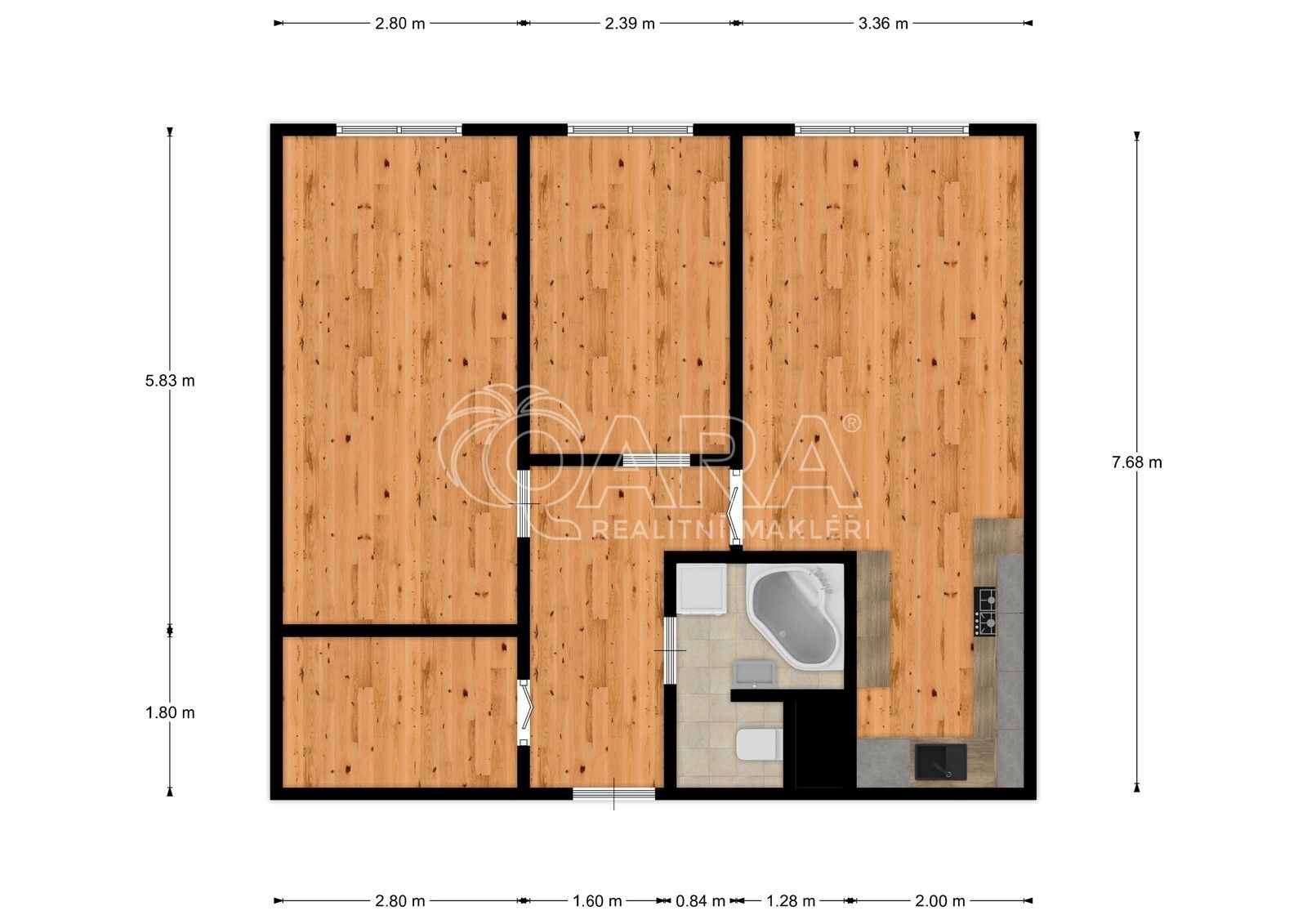 Prodej byt 3+kk - Tyršova 74, Beroun, 66 m²
