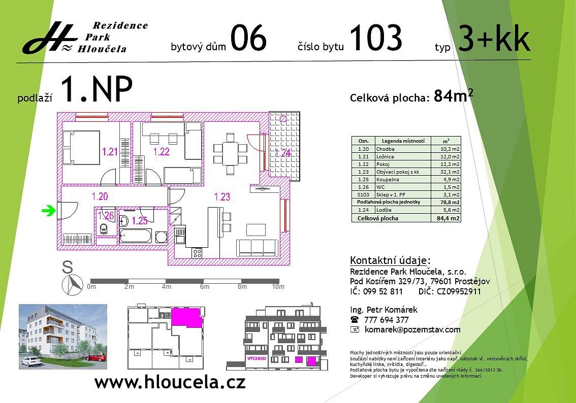 Prodej byt 3+kk - Vyškov, Jihomoravský kraj, 78,8 m² - 5
