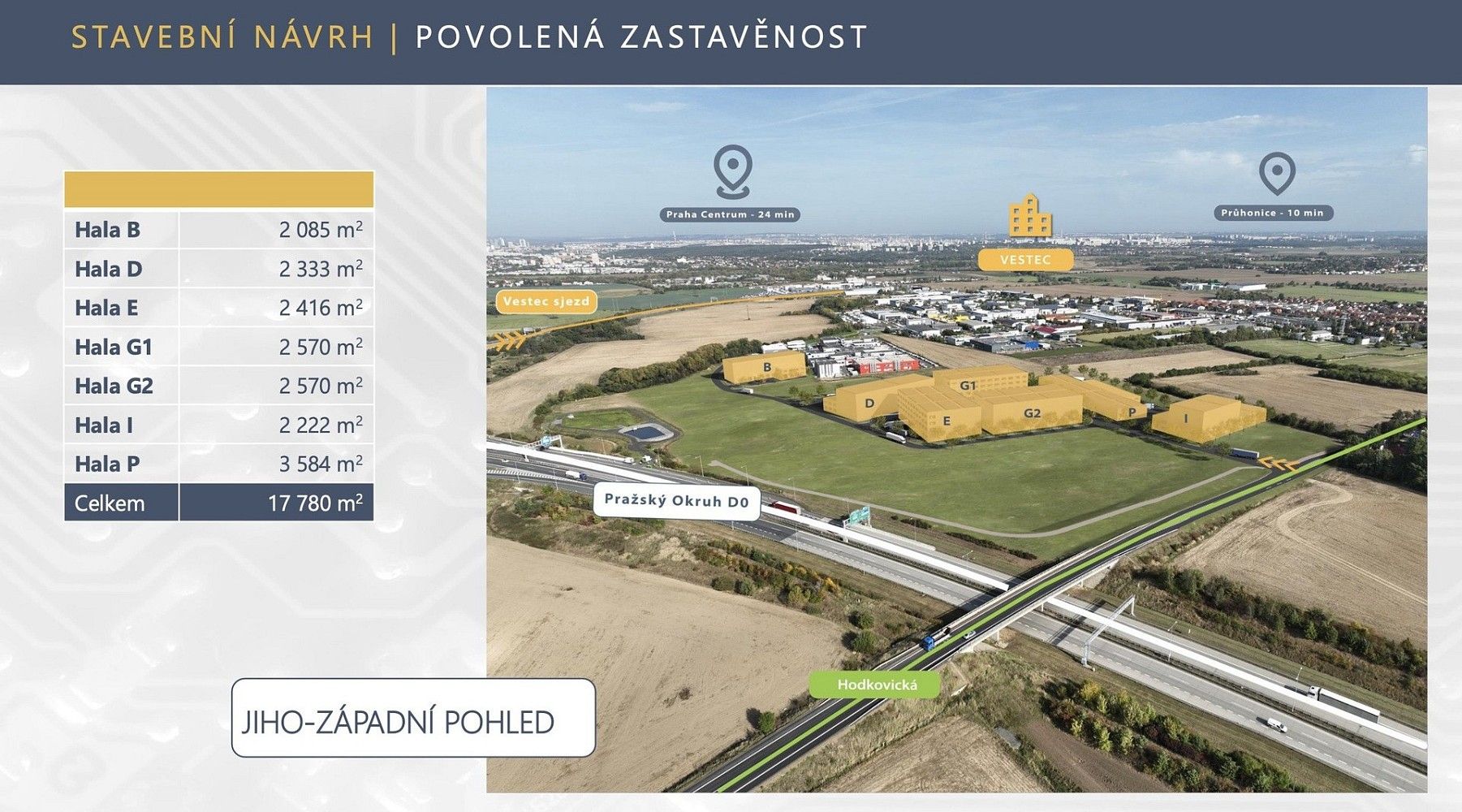 Prodej komerční pozemek - Hodkovická, Vestec, okres Praha-západ - 5