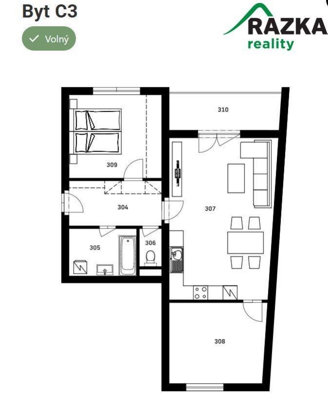 3+kk, Nýrsko, 72 m² - 2