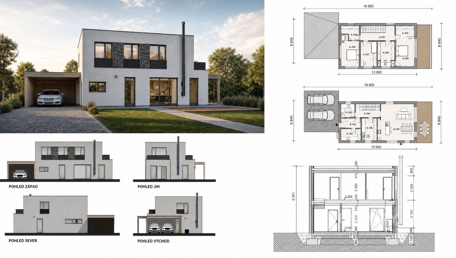 Rodinné domy, Poděbradova , Úvaly, 140 m² - 1