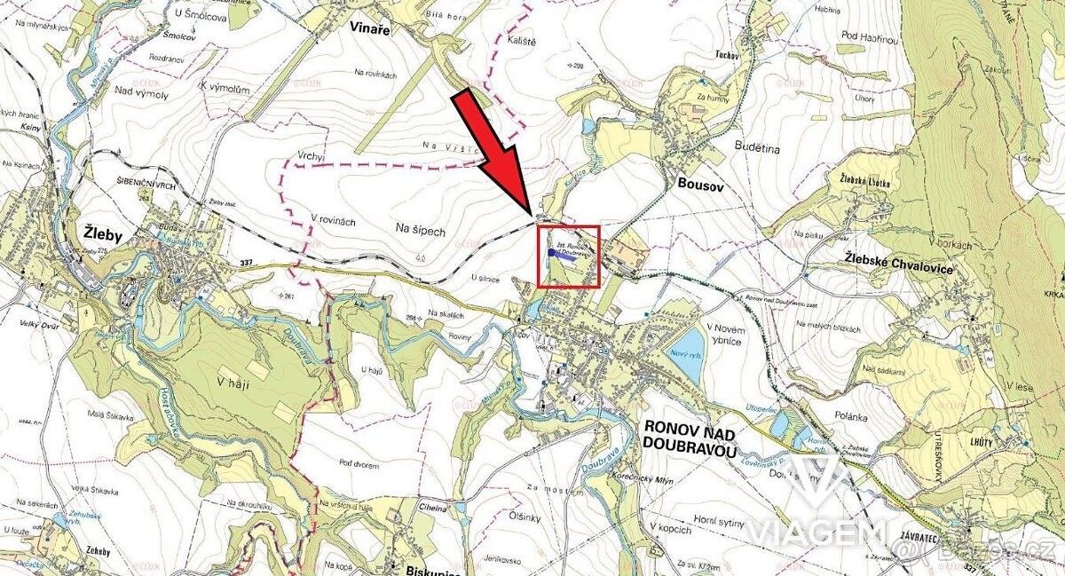 Stavební pozemek, Ronov nad Doubravou – pohled 3