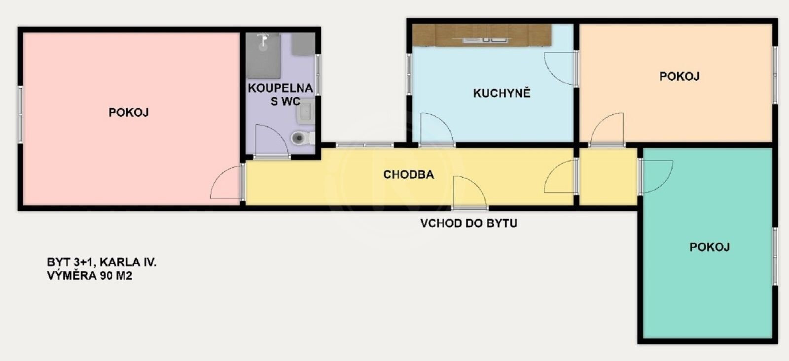 Pronájem byt 3+1 - Karla IV., České Budějovice, 90 m²