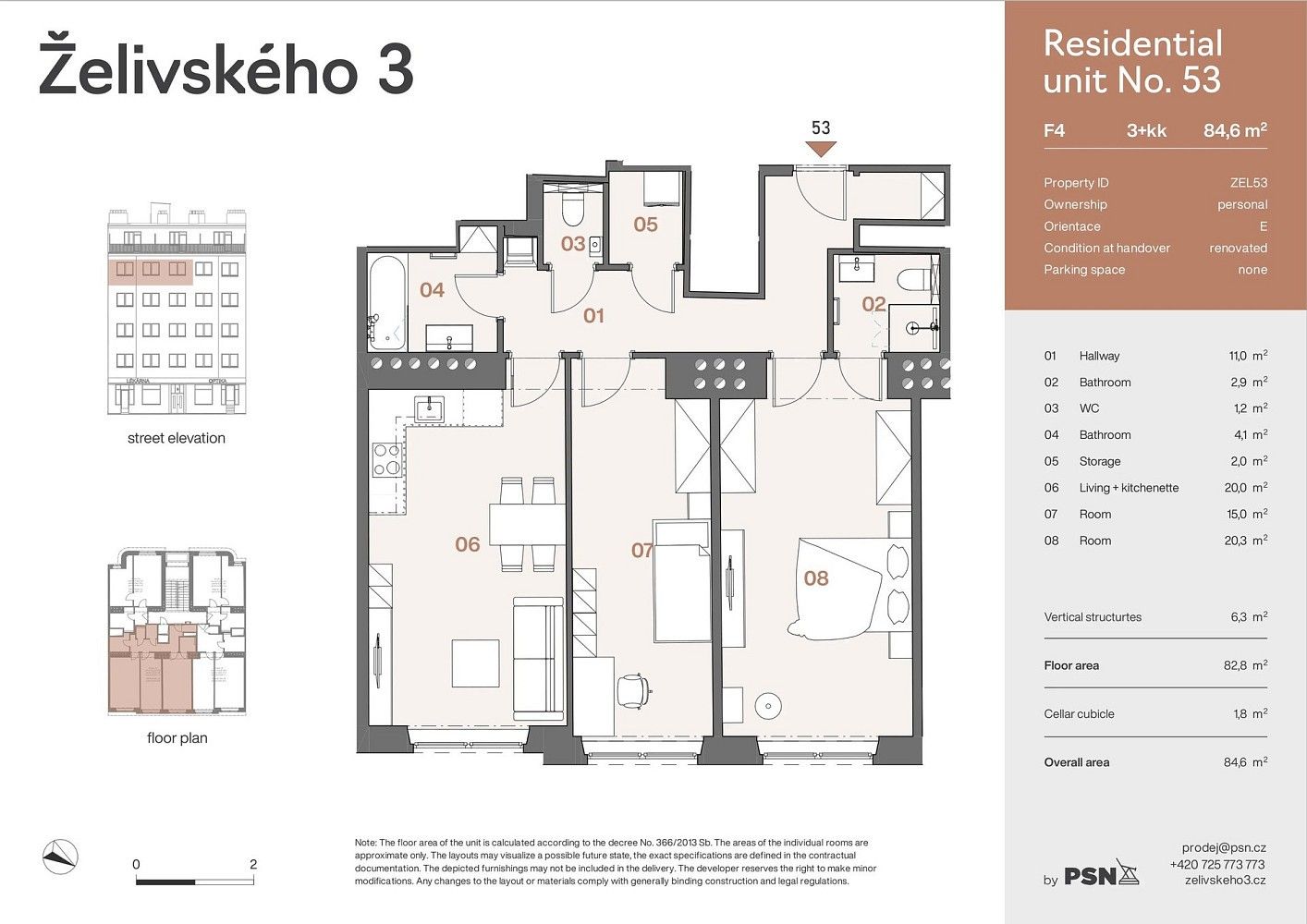 Byt 3+kk · 77 m² · Praha - Žižkov, okres Praha 3, Hlavní město Praha - 3