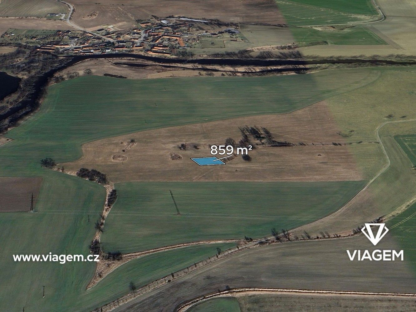 Zemědělský pozemek, 859 m²